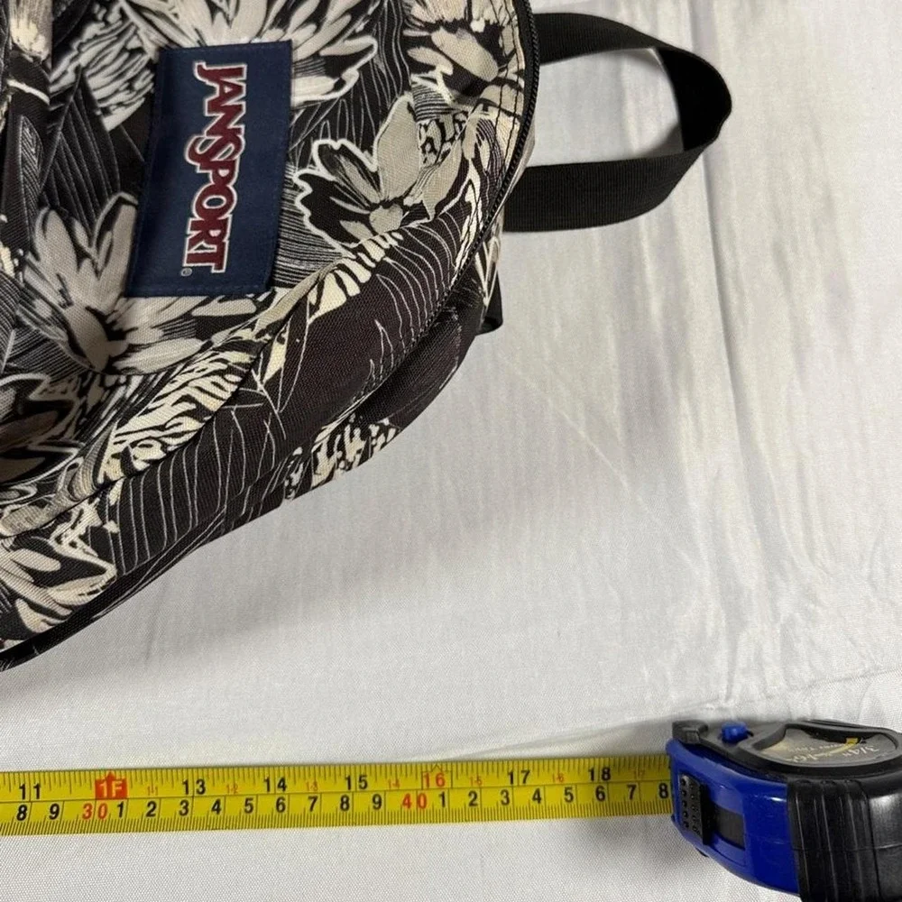 Jansport Right Pack Backpack Black White Tropical Floral Print JS0A3P3U